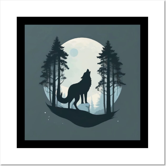 Minimalist Wolf Wall Art by SARKAR3.0